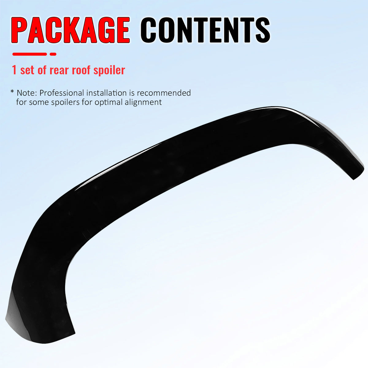 Fits 23-26 Alfa Romeo Tonale V Style Rear Roof Spoiler Deflector Gloss Black ABS