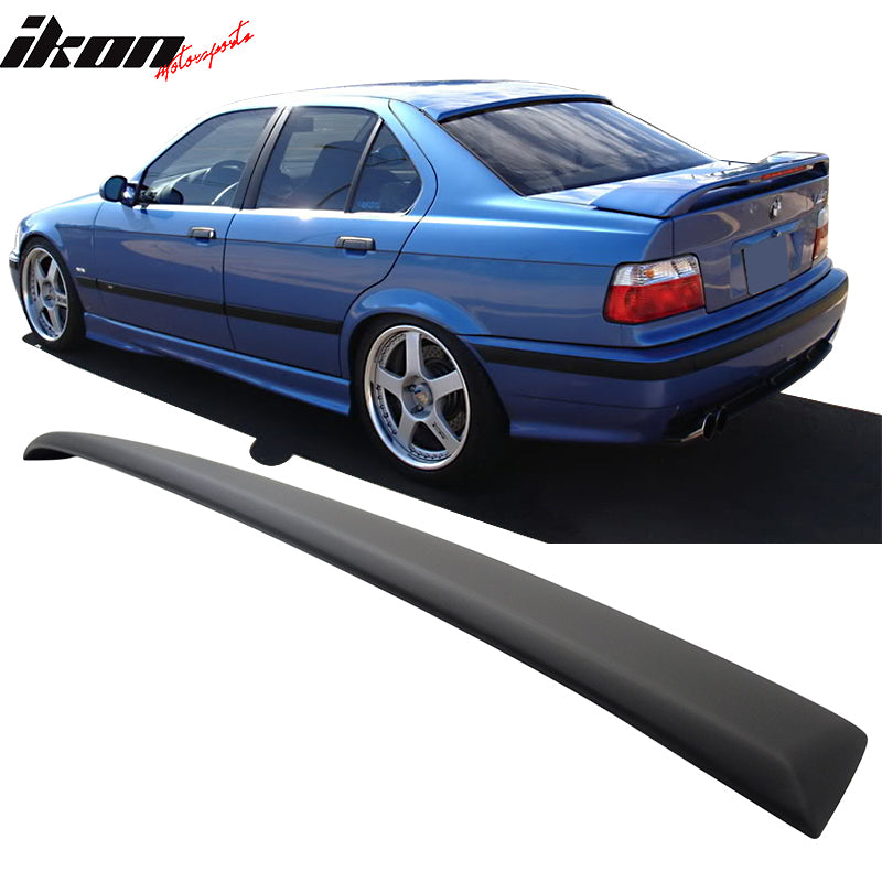 Fits 92-98 BMW E36 3 Series 4Dr Sedan AC Style Roof Spoiler - ABS
