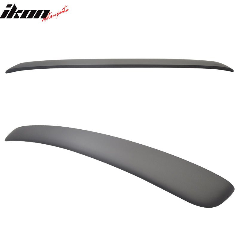 Roof Spoiler Compatible With 1995-2002 BMW E38 7 Series, AC Style ABS Painted Matte Black Rear Wind Spoiler Wing Bodykit By IKON MOTORSPORTS, 1996 1997 1998 1999 2000 2001