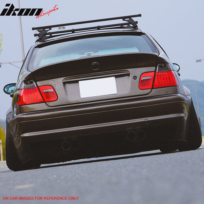 Fits 99-05 BMW E46 3 Series 4-Door A Style Rear Roof Spoiler ABS Matte Black