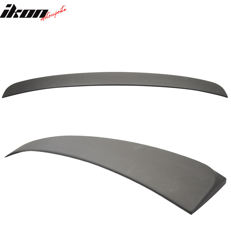 Roof Spoiler Compatible With 2002-2008 BMW E65 7 Series Pre LCI, AC Style ABS Painted Matte Black Rear Wind Spoiler Wing By IKON MOTORSPORTS, 2003 2004 2005 2006 2007