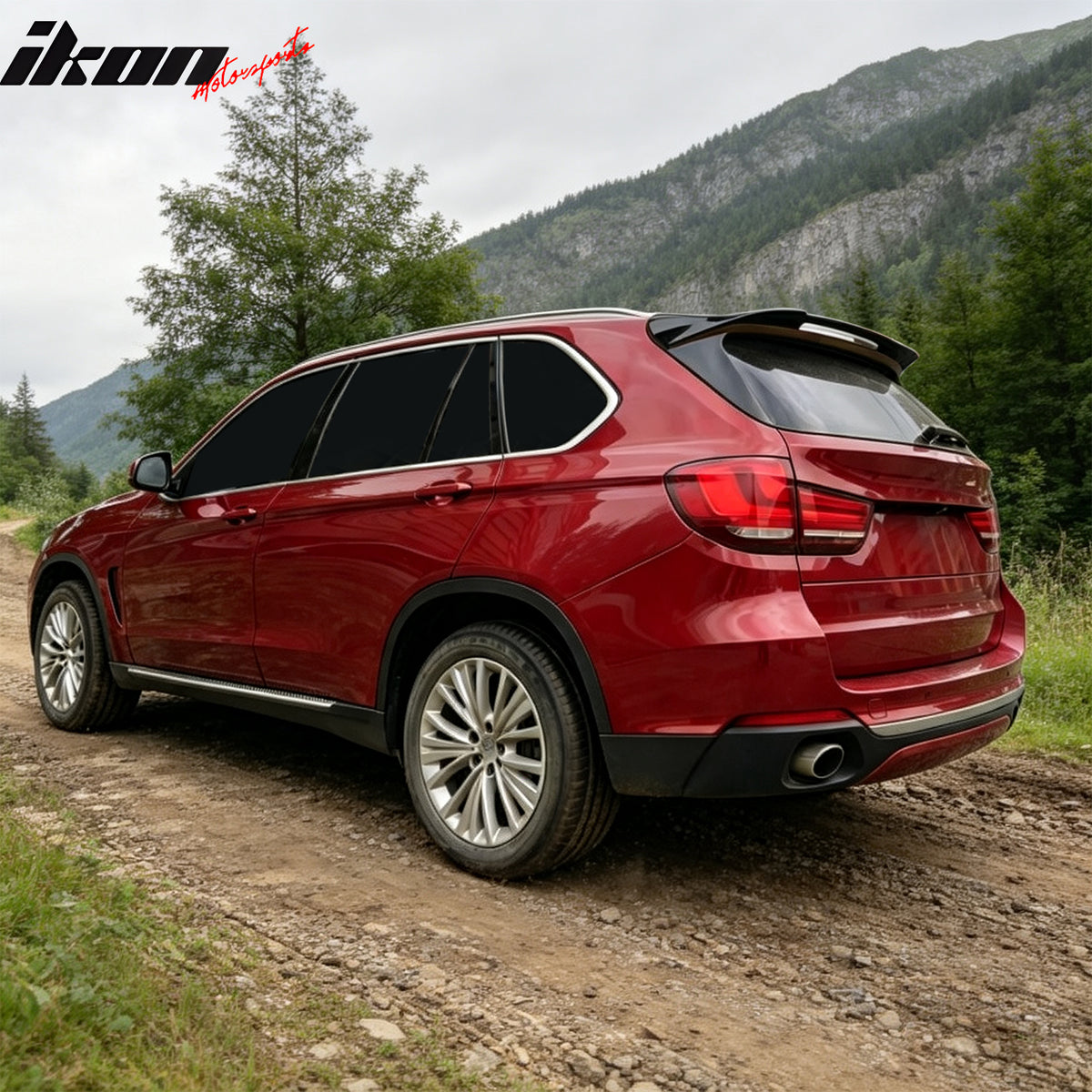 Fits 15-18 BMW X5 F15 X5M IKON Style Gloss Black Rear Window Roof Spoiler ABS