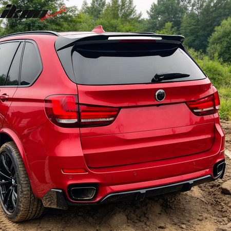 Fits 15-18 BMW X5 F15 X5M IKON Style Gloss Black Rear Window Roof Spoiler ABS