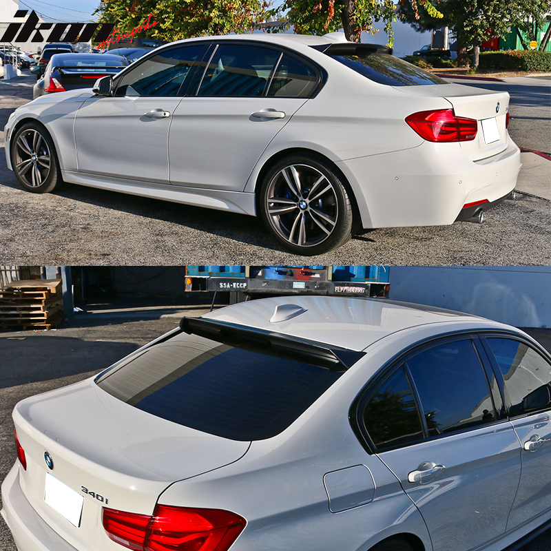 Fits 12-18 BMW F30 3-Series Sedan 4-Door Ikon Style ABS Roof Spoiler Wing