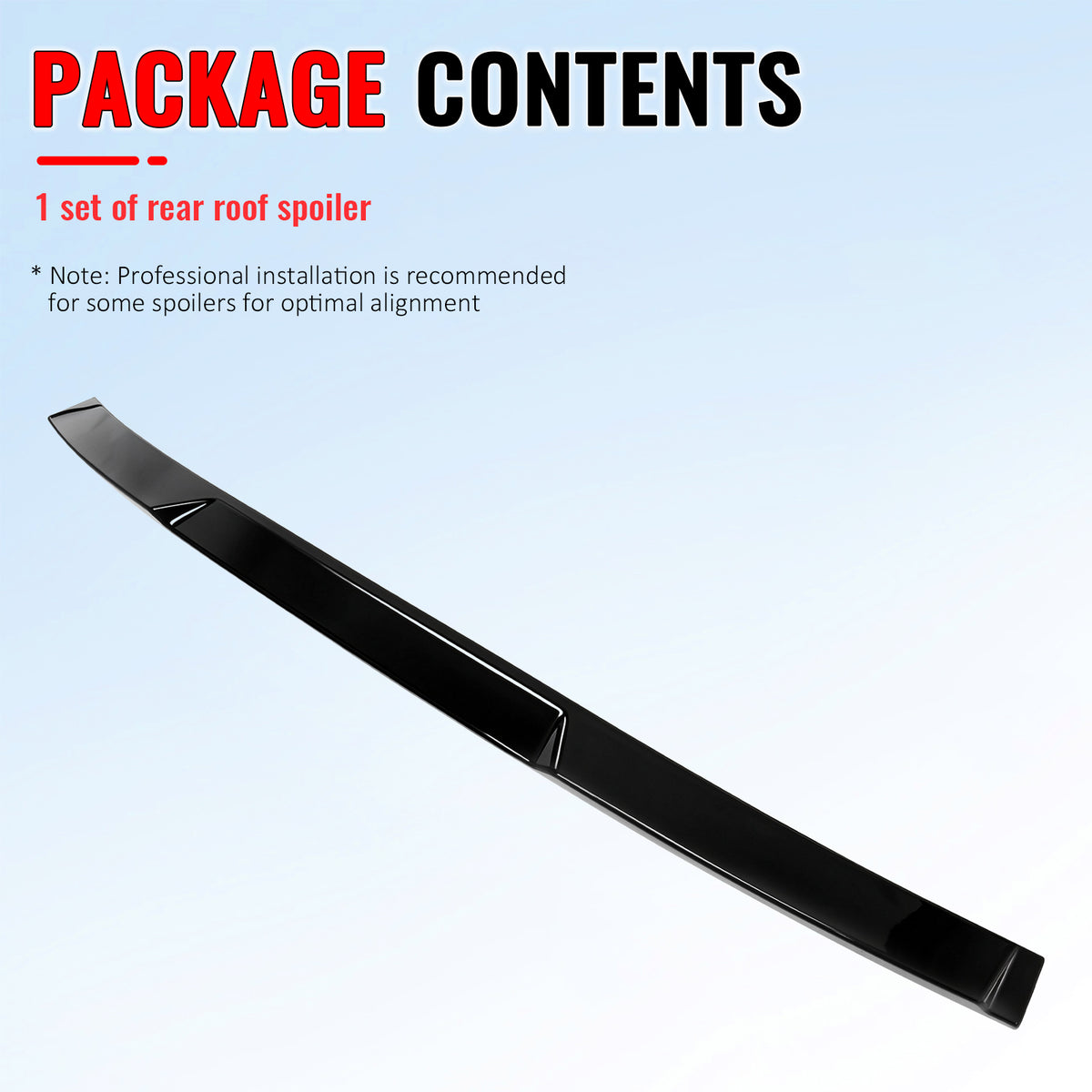 Fits 12-18 BMW 3-Series F30 M3 M4 Style Gloss Black Rear Roof Spoiler Wing ABS
