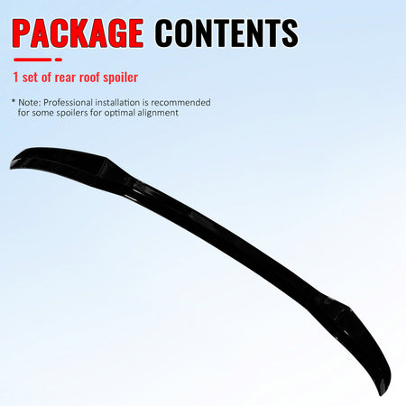 Fits 18-24 BMW X3 G01 IKON Style Gloss Black Rear Window Roof Spoiler Wing ABS