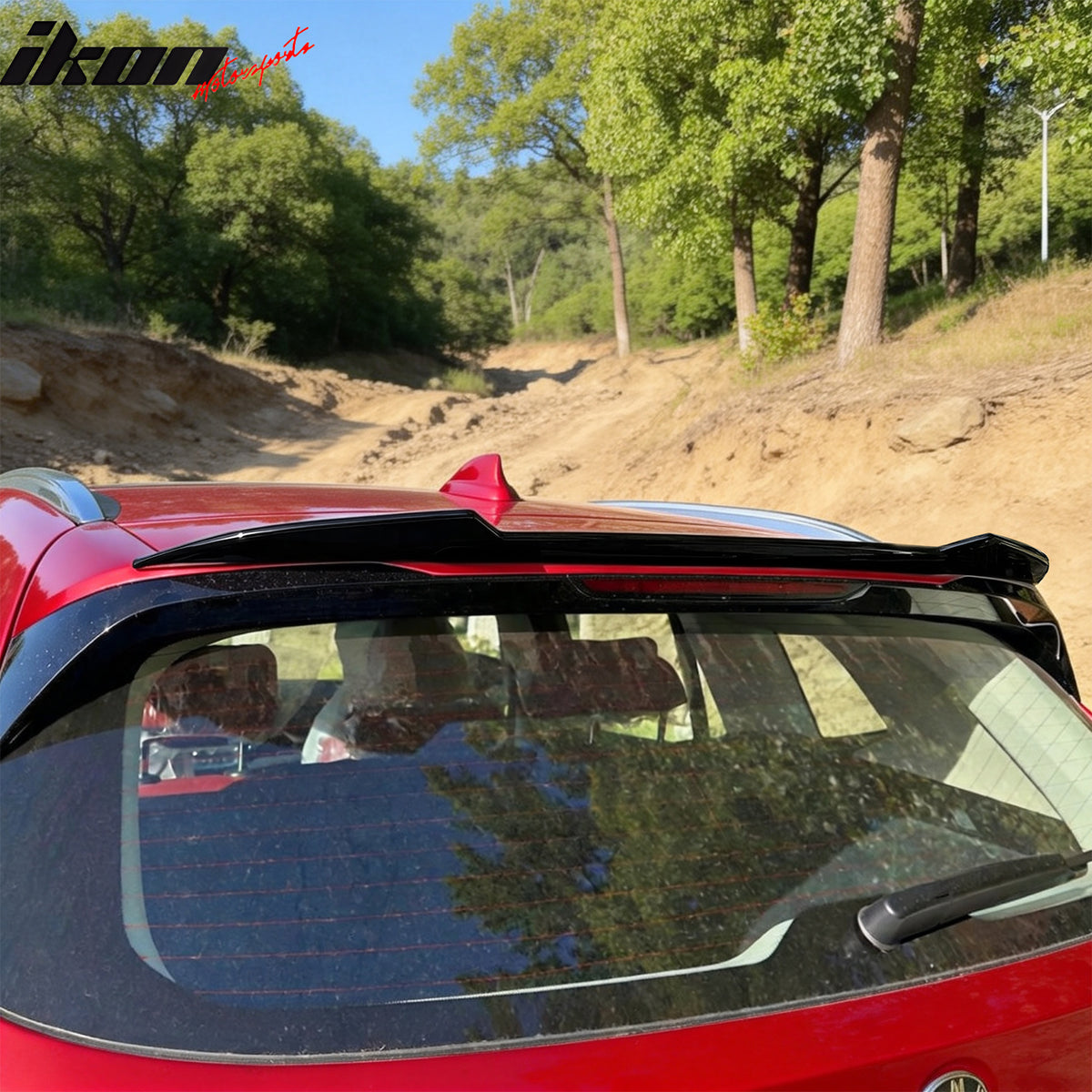 Fits 18-24 BMW X3 G01 IKON Style Gloss Black Rear Window Roof Spoiler Wing ABS
