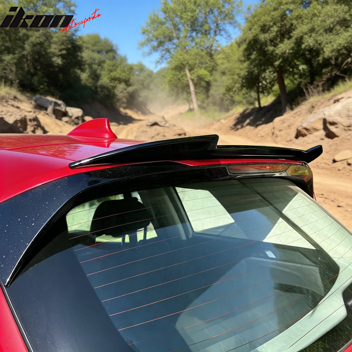 Fits 18-24 BMW X3 G01 IKON Style Gloss Black Rear Window Roof Spoiler Wing ABS
