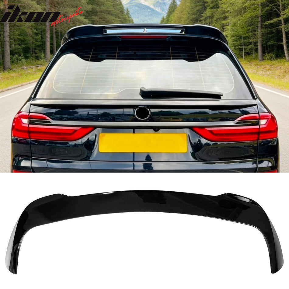 2019-2026 BMW X7 G07 IKON Style Gloss Black Rear Roof Spoiler Wing Lip ABS