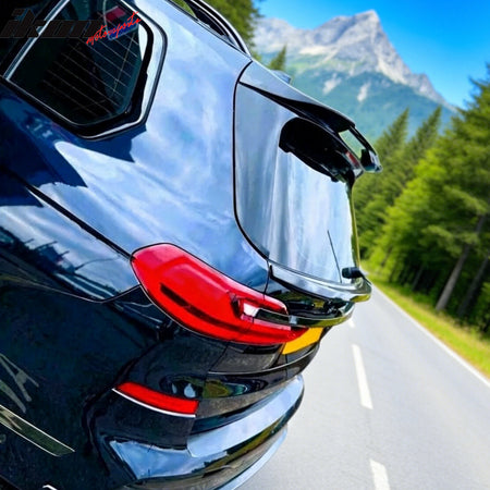 Fits 2019-2026 BMW X7 G07 IKON Style Gloss Black Rear Roof Spoiler Wing Lip ABS