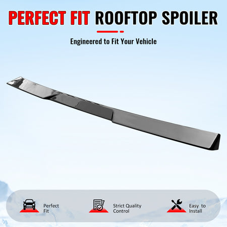 Fits 2016-2022 BMW 7-Series G11 G12 Roof Spoiler IKON Gloss Black ABS