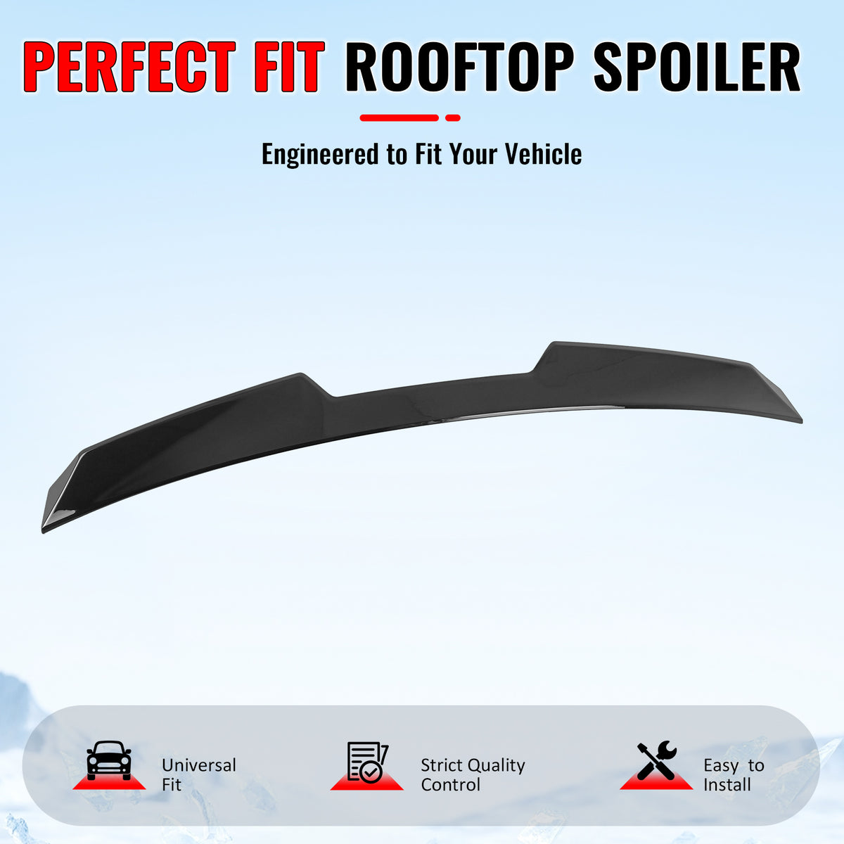IKON MOTORSPORTS, Rear Window Roof Spoiler Compatible with 2022-2026 BMW G26 4-Series Gran Coupe & i4, V Style ABS Plastic Top Roofline Windshield Visor Spoiler Wing