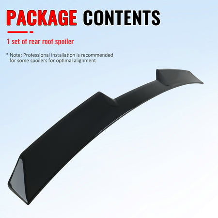 IKON MOTORSPORTS, Rear Window Roof Spoiler Compatible with 2022-2026 BMW G26 4-Series Gran Coupe & i4, V Style ABS Plastic Top Roofline Windshield Visor Spoiler Wing