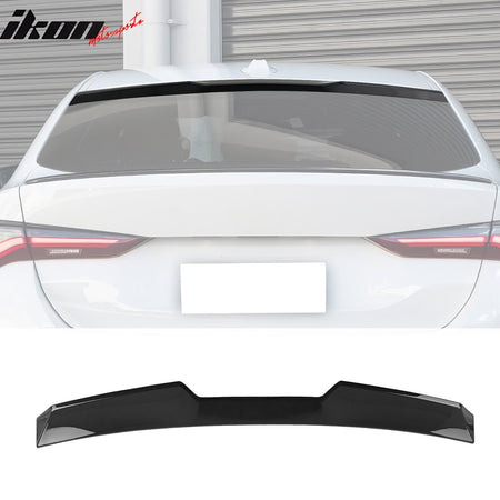 IKON MOTORSPORTS, Rear Window Roof Spoiler Compatible with 2022-2026 BMW G26 4-Series Gran Coupe & i4, V Style ABS Plastic Top Roofline Windshield Visor Spoiler Wing