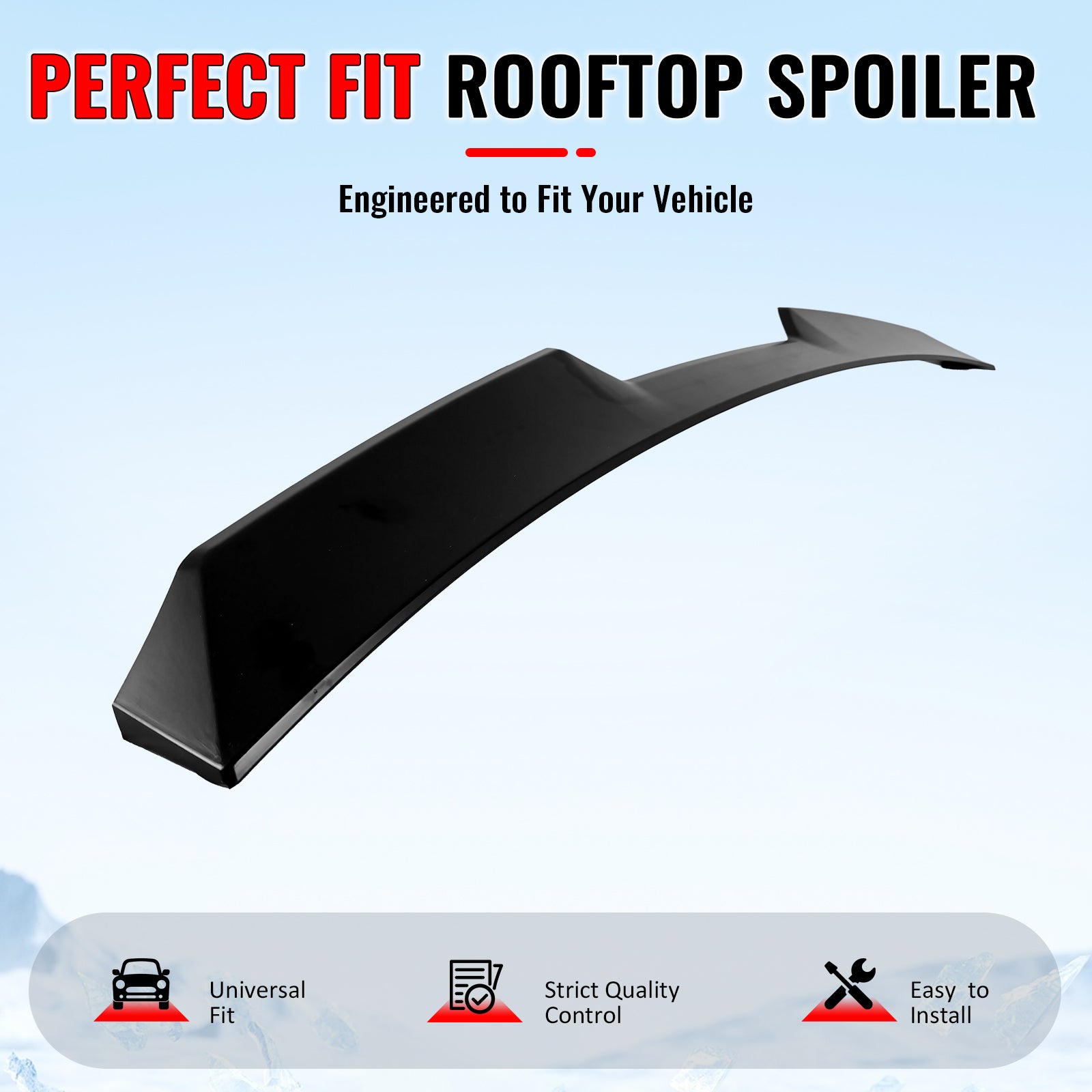 IKON MOTORSPORTS, Rear Window Roof Spoiler Compatible with 2022-2026 BMW G26 4-Series Gran Coupe & i4, V Style ABS Plastic Top Roofline Windshield Visor Spoiler Wing