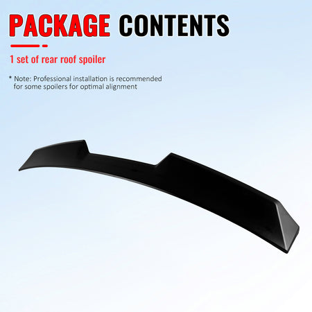 IKON MOTORSPORTS, Rear Window Roof Spoiler Compatible with 2022-2026 BMW G26 4-Series Gran Coupe & i4, V Style ABS Plastic Top Roofline Windshield Visor Spoiler Wing