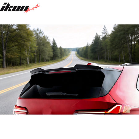 Fits 25-26 BMW X3 G45 IKON Style Gloss Black Rear Window Roof Spoiler Wing ABS