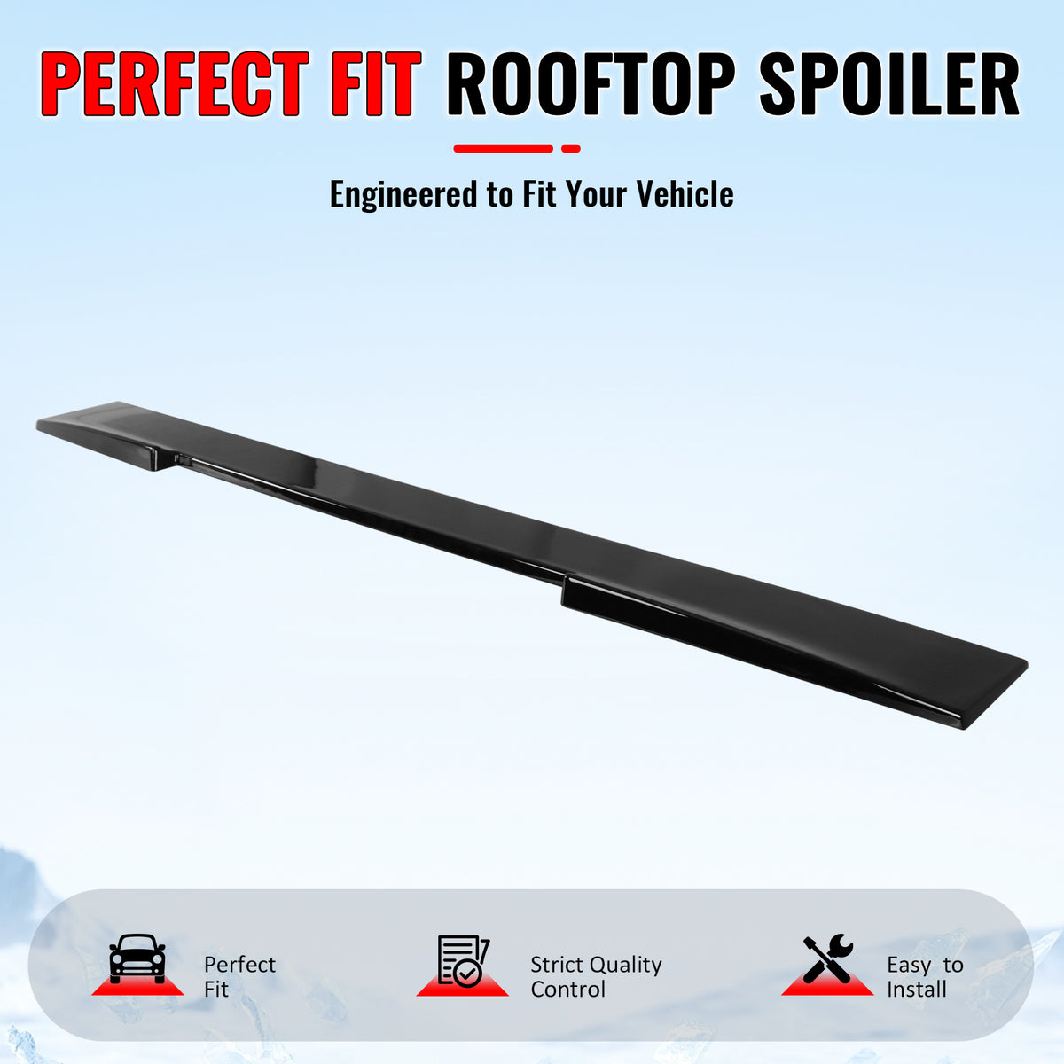 Fits 2024-2027 BMW G60 5-Series i5 M5 G90 Roof Spoiler IKON Gloss Black ABS