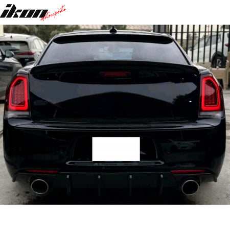 Fits 11-23 Chrysler 300 Rear Window Roof Spoiler Matte Black ABS Top Visor Wing