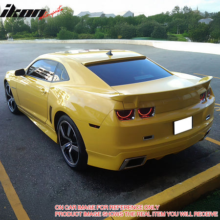 For 10-15 Chevy Camaro Coupe Roof Spoiler Carbon Fiber Print Wing Window Visor