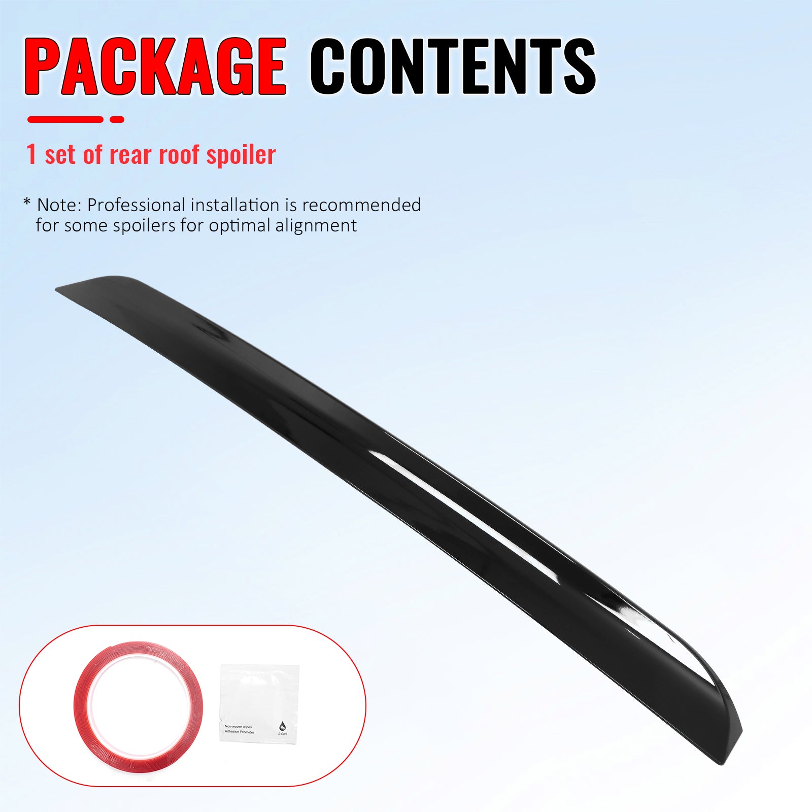 Fits 11-23 Dodge Charger Sedan Gloss Black Roof Spoiler Rear Window Wing Lip ABS