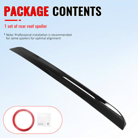 Fits 11-23 Dodge Charger Sedan Gloss Black Roof Spoiler Rear Window Wing Lip ABS