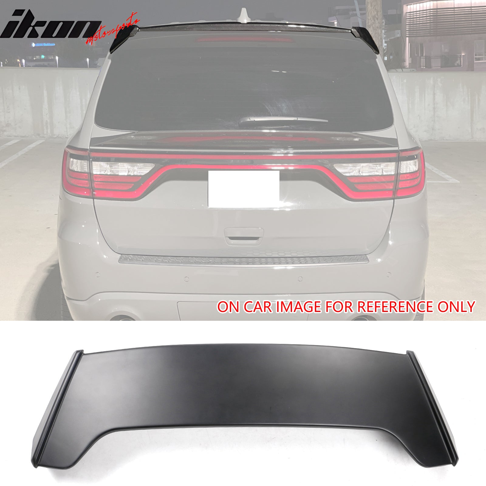 Fits 11-25 Dodge Durango IKON Style Rear Roof Spoiler Lip ABS