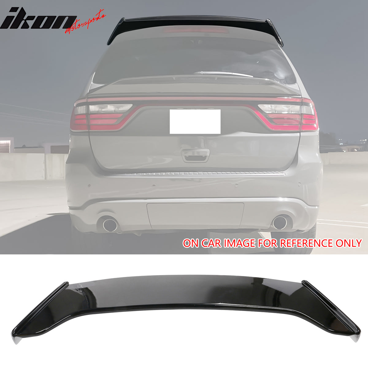 Durango Rear Spoiler IKON MOTORSPORTS, Rear Window Roof Spoiler Compatible with 2011-2024 ...