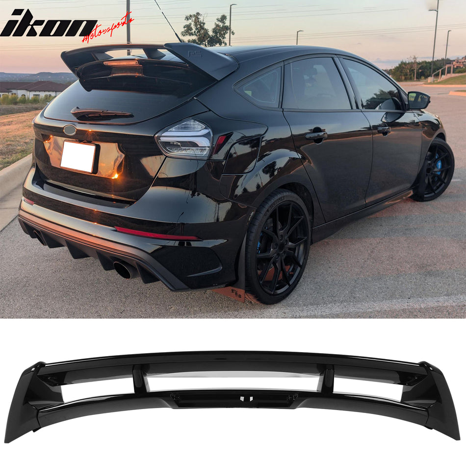 Roof Spoiler for Ford Focus Hatchback 5-Door 2012-2018 RS Style Gloss Black ABS