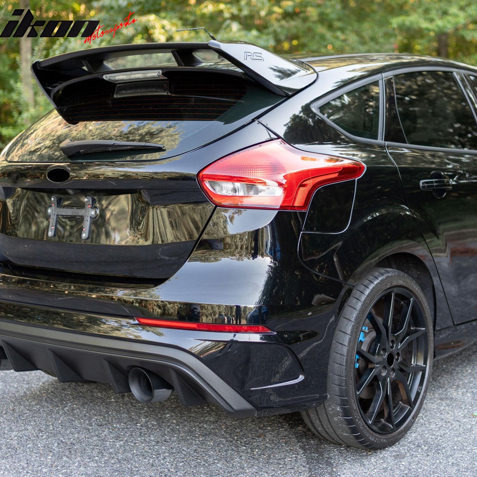 For 12-18 Ford Focus Hatchback RS Style Gloss Black Rear Window Roof Spoiler ABS