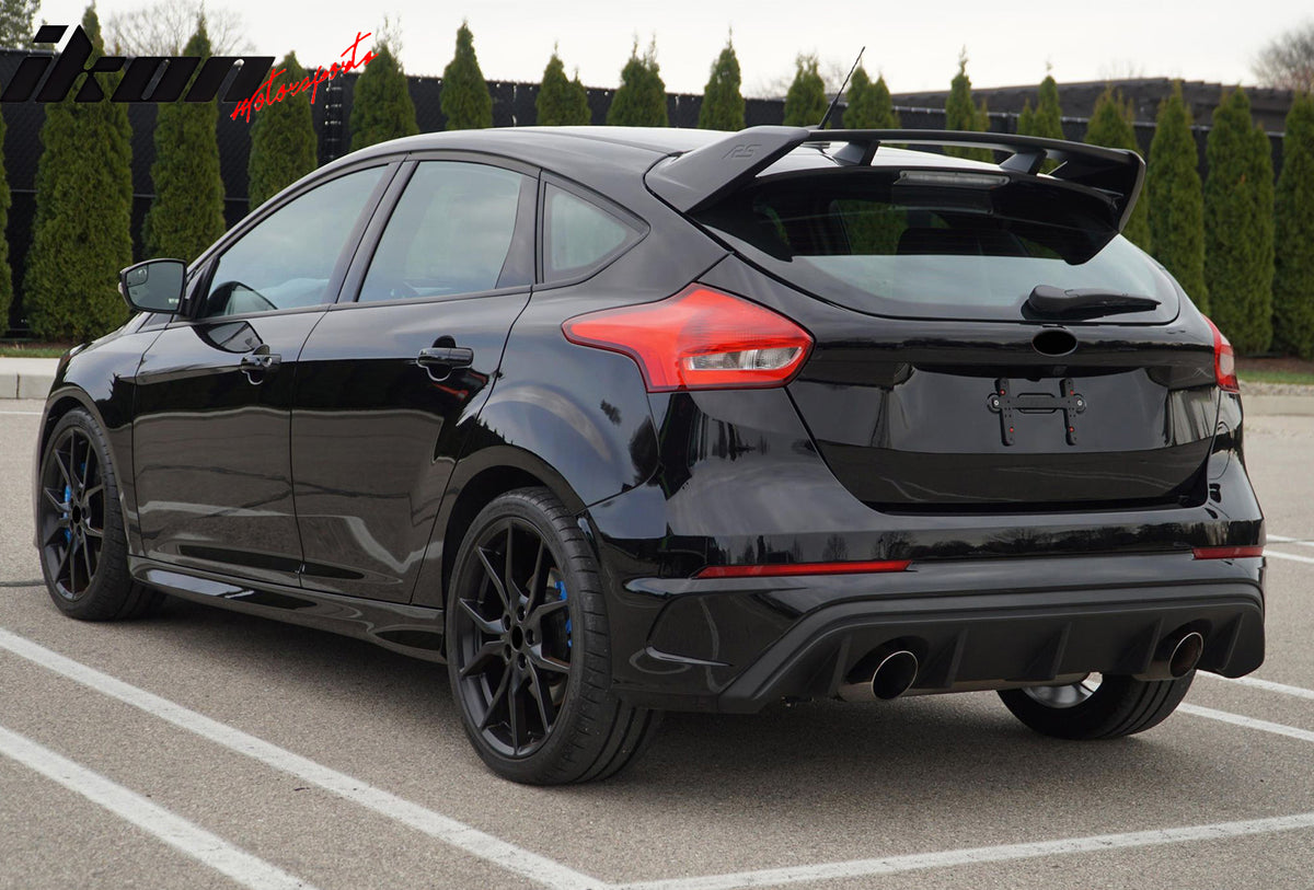 For 12-18 Ford Focus Hatchback RS Style Gloss Black Rear Window Roof Spoiler ABS