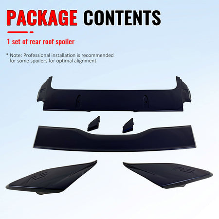 Fits 12-18 Ford Focus MK3 Hatchback RS Style Roof Spoiler Painted #L6 Kona Blue