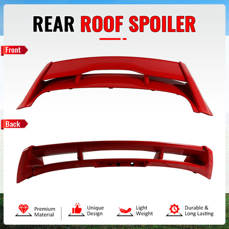 Fits 12-18 Ford Focus MK3 Hatchback RS Style Roof Spoiler Painted #PQ Race Red