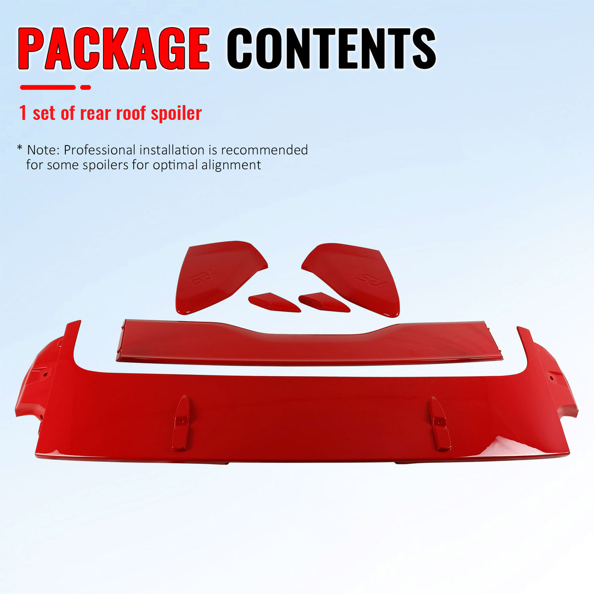 Fits 12-18 Ford Focus MK3 Hatchback RS Style Roof Spoiler Painted #PQ Race Red