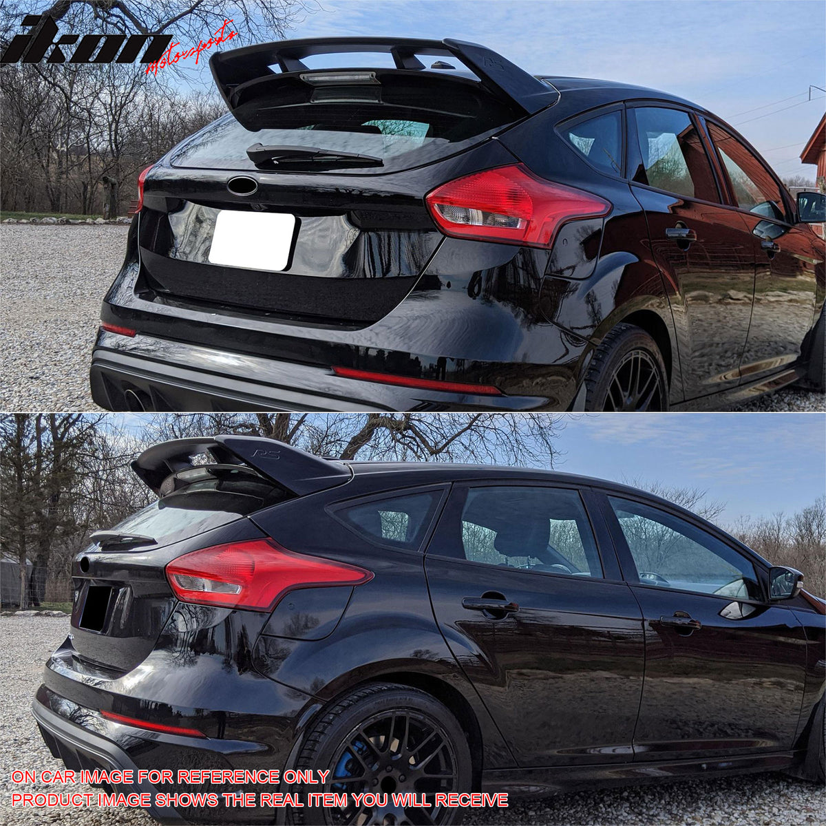 Fits 12-18 Ford Focus MK3 Hatchback RS Style Roof Spoiler Painted #PQ Race Red