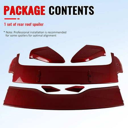 Fits 12-18 Ford Focus MK3 Hatchback RS Style Roof Spoiler Painted #RR Ruby Red