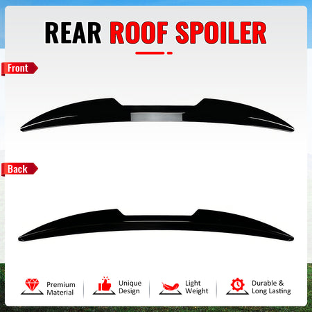 Fits 13-18 Ford Focus ST V Style Rear Roof Window Spoiler Wing ABS Gloss Black