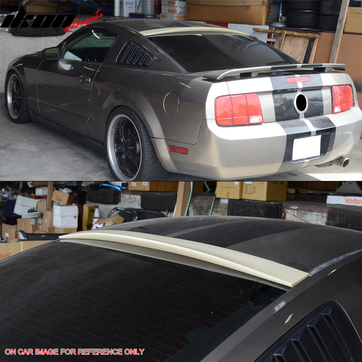 Fits 05-14 Ford Mustang Coupe DS Style Roof Spoiler ABS Painted #M6373A Ebony