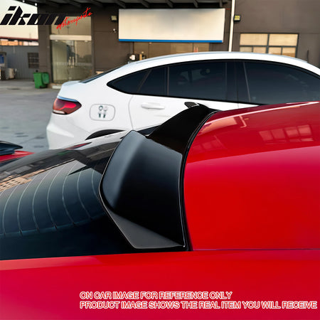 Fits 15-23 Ford Mustang Coupe IKON2 Style Roof Spoiler Carbon Fiber Print ABS