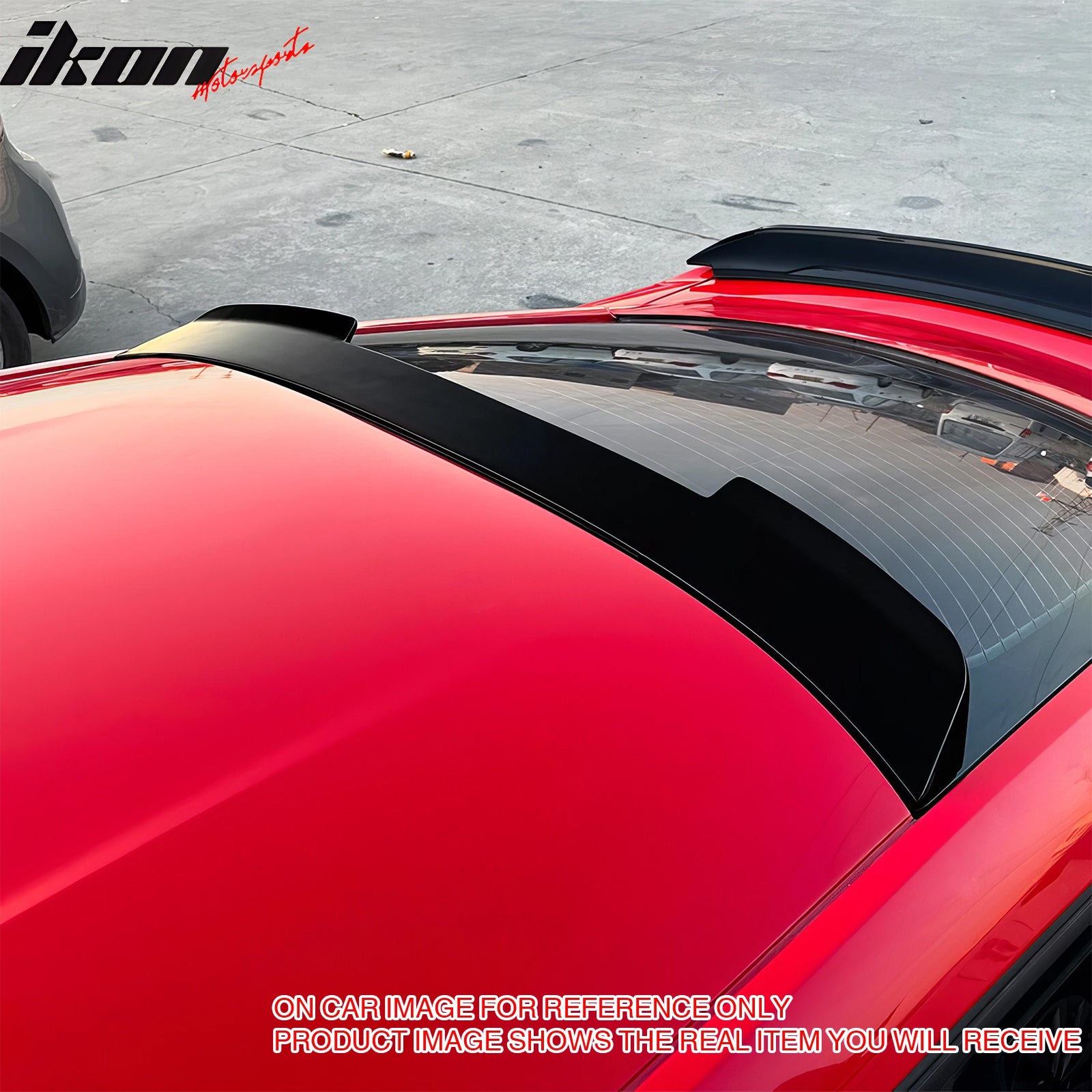 Fits 15-23 Ford Mustang Coupe IKON2 Style Roof Spoiler Carbon Fiber Print ABS