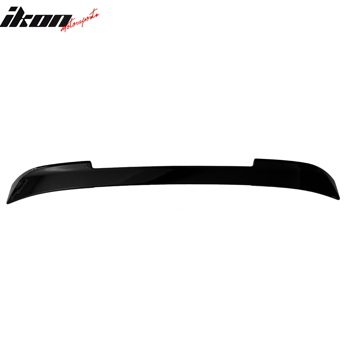 IKON MOTORSPORTS, Rear Window Roof Spoiler Compatible with 2015-2023 Ford Mustang Coupe MK 6, R Style Gloss Black ABS Plastic Top Roofline Windshield Visor Spoiler Wing