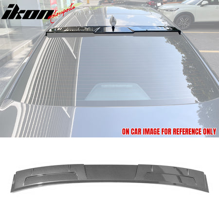 IKON MOTORSPORTS, Rear Window Roof Spoiler Compatible with 2023-2024 Honda Accord, IKON Style ABS Top Roofline Windshield Visor Spoiler Wing