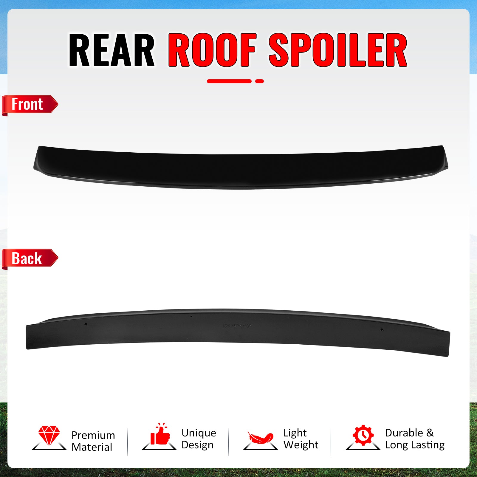 Fits 06-15 Honda Civic Sedan JDM Style Rear Roof Spoiler Wing ABS