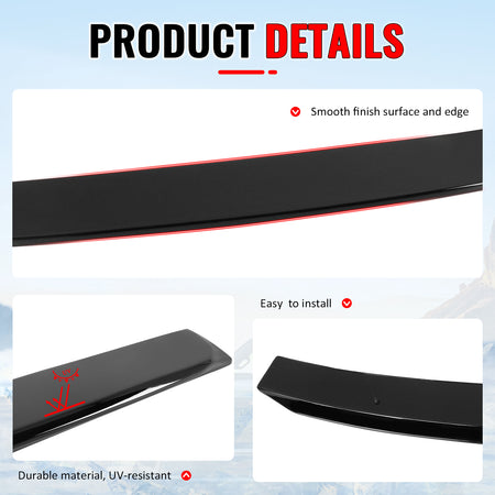 Fits 06-15 Honda Civic Sedan JDM Style Rear Roof Spoiler Wing ABS