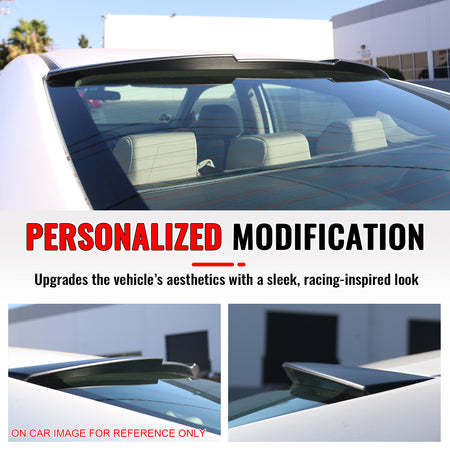 Fits 16-21 Honda Civic Sedan JDM Style Rear Roof Spoiler Lip Carbon Fiber Print