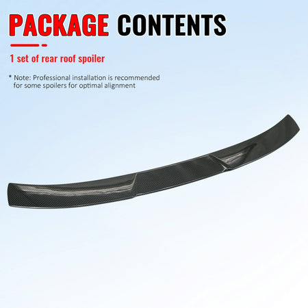 Fits 16-21 Honda Civic Sedan JDM Style Rear Roof Spoiler Lip Carbon Fiber Print