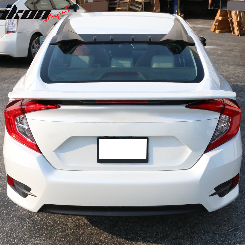 Fit 2016-2021 Honda Civic Sedan 4-Door Rear Window Roof Spoiler TR Style