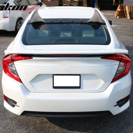 Fit 2016-2021 Honda Civic Sedan 4-Door Rear Window Roof Spoiler TR Style