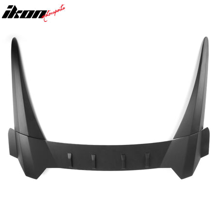 IKON MOTORSPORTS Rear Window Roof Spoiler, Compatible with 2016-2021 Honda Civic Sedan 4-Door, TR Style ABS Plastic Top Roofline Windshield Visor Spoiler Wing