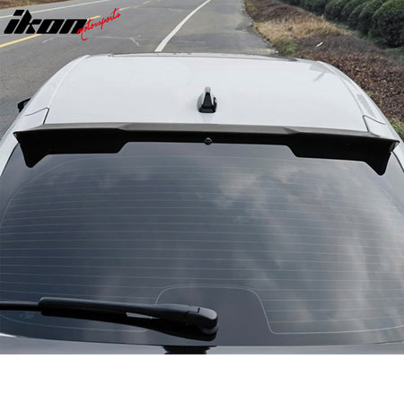 IKON MOTORSPORTS, Rear Window Roof Spoiler Compatible with 2022-2025 Honda Civic 11th Gen Hatchback, IKON Style ABS Top Roofline Windshield Visor Spoiler Wing